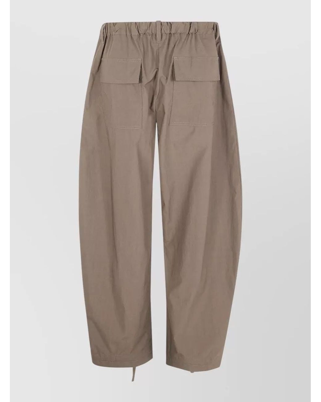 Sacai Brown Cotton Straight-Leg Cropped Trousers for men