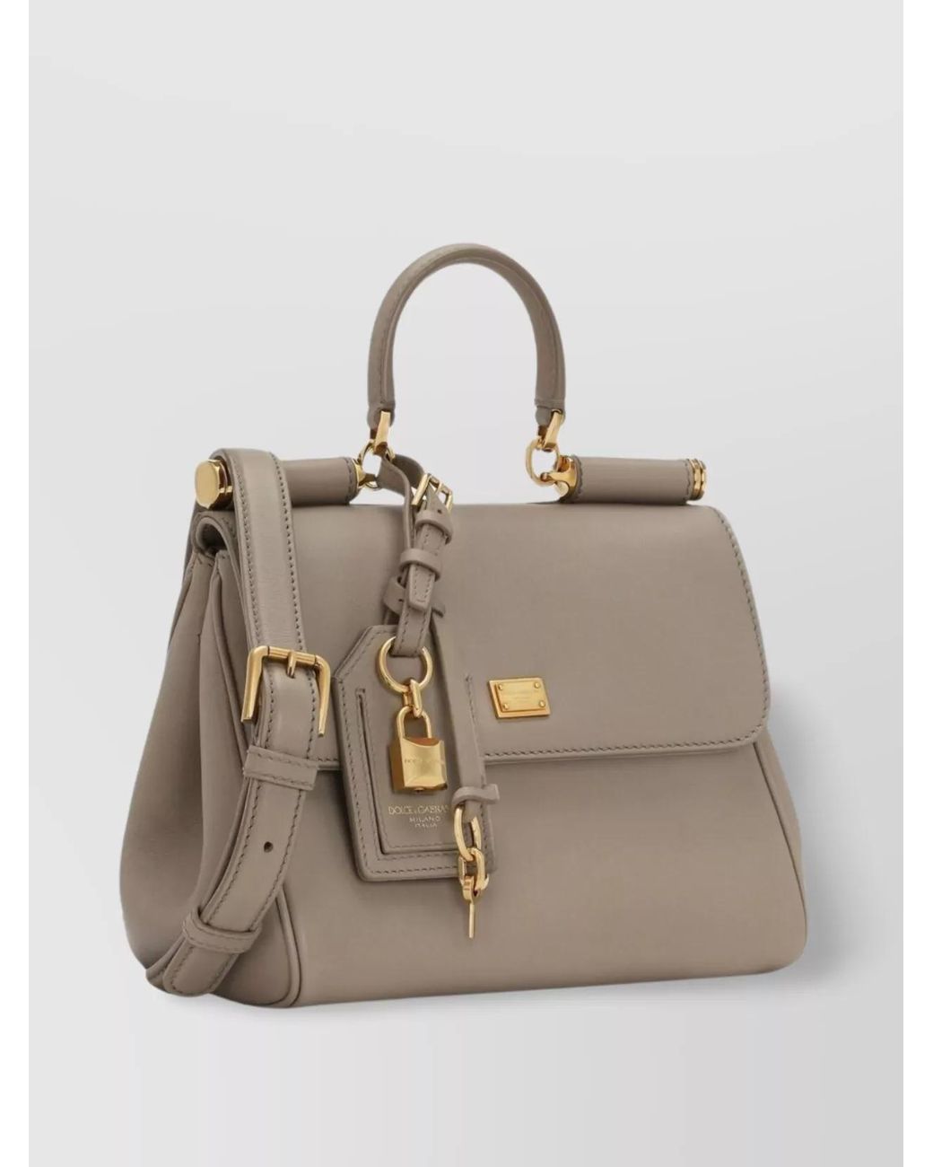 Dolce & Gabbana Natural My Sicily Small Leather Cross-Body Bag