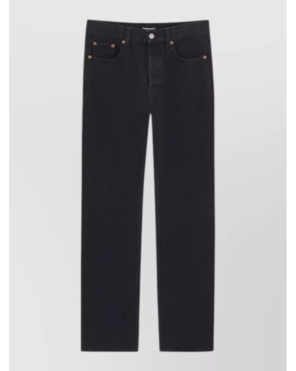 Saint Laurent Blue Loose Straight-Leg Jeans for men