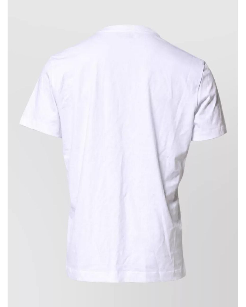 Dolce & Gabbana White Cotton Logo Embroidered T-Shirt for men