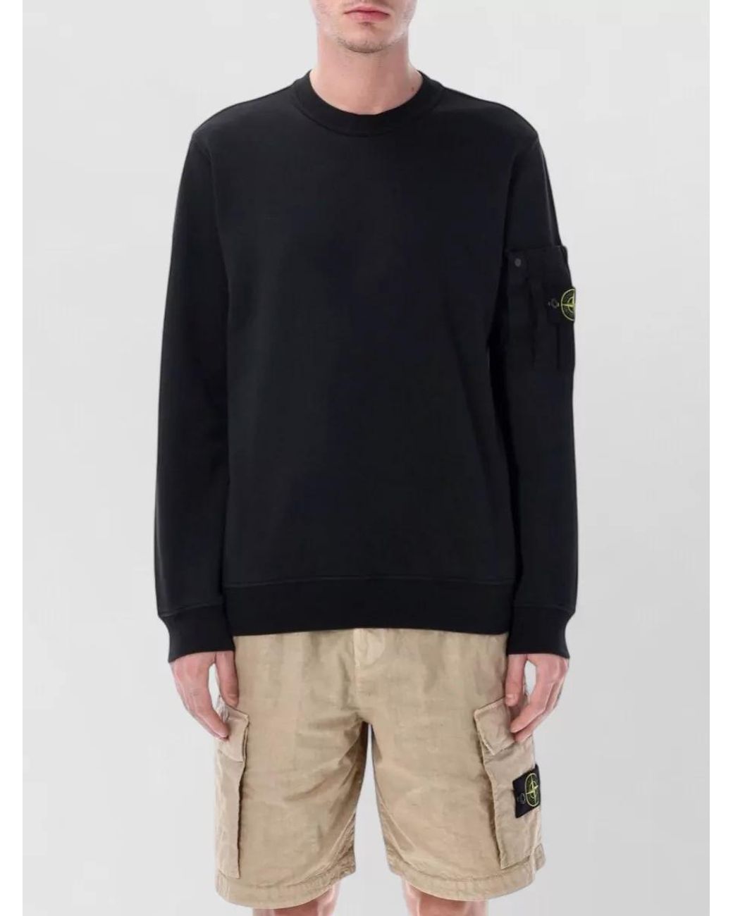 Stone Island Blue Cotton Regular-Fit Crewneck Sweatshirt for men