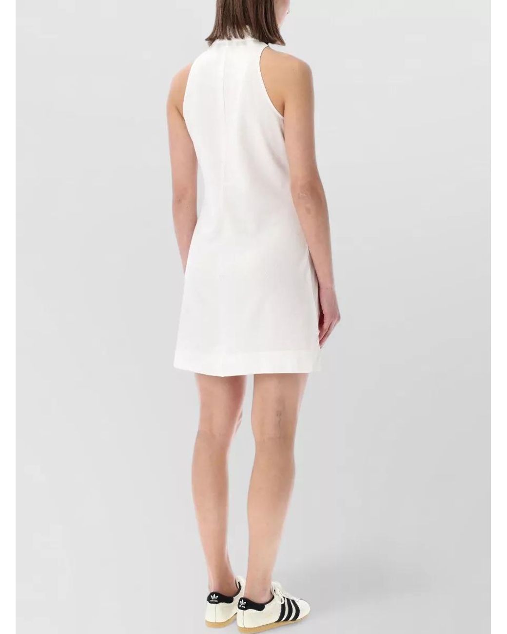 Lacoste White Sleeveless Polo Mini Dress