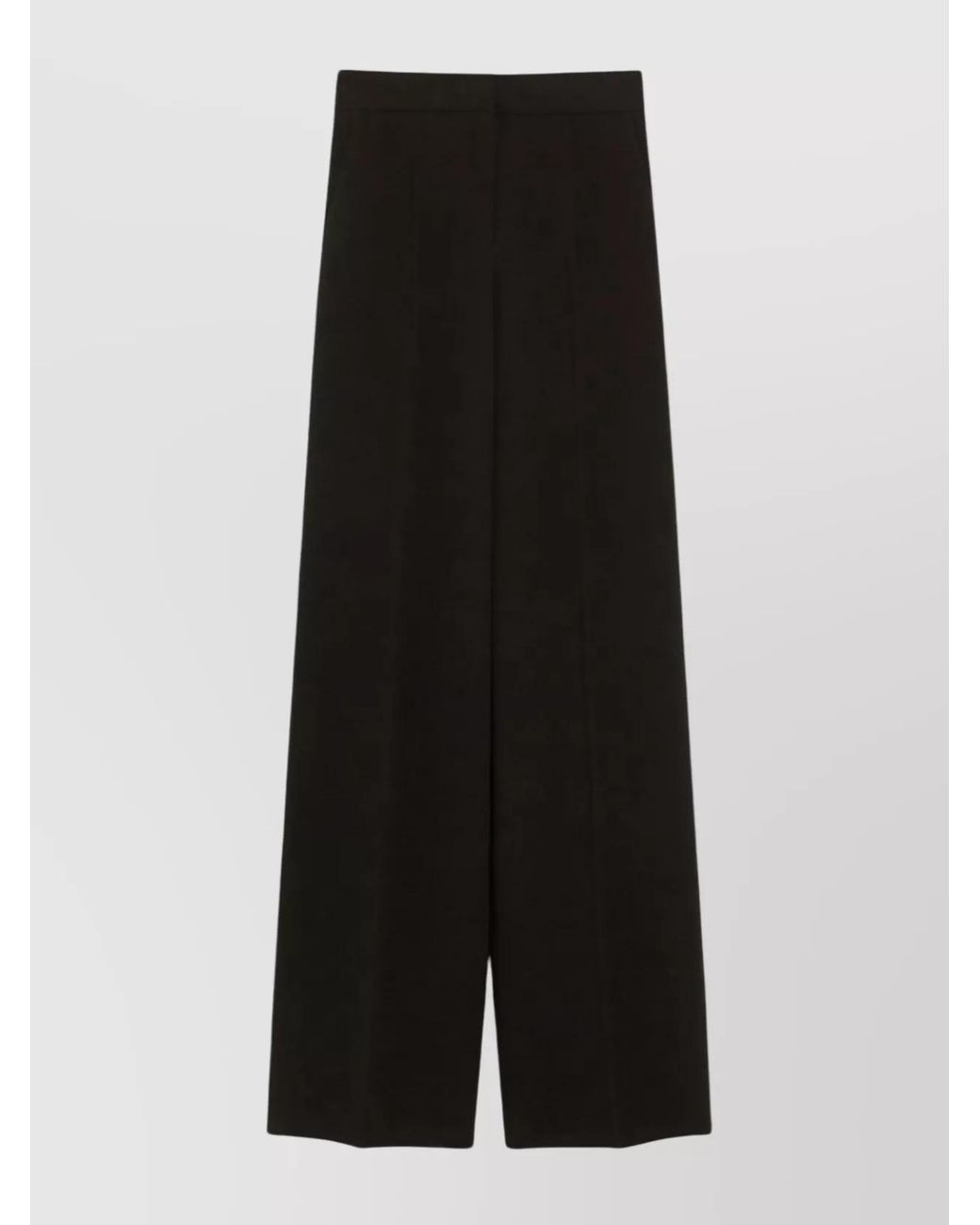 Max Mara Black High-Rise Wide-Leg Trousers