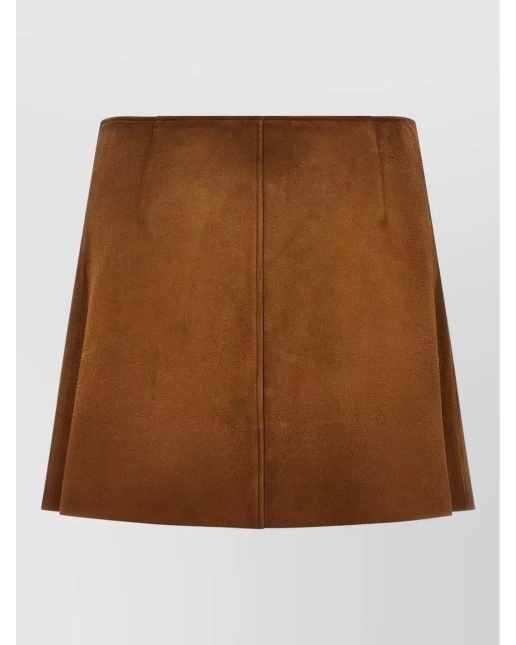 Miu Miu Brown Suede Paneled Mini Skirt