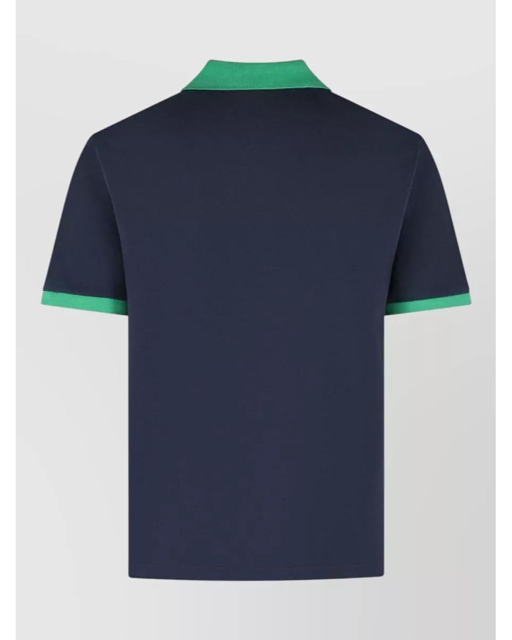 Versace Blue Cotton Slim-Fit Short-Sleeve Polo Shirt for men
