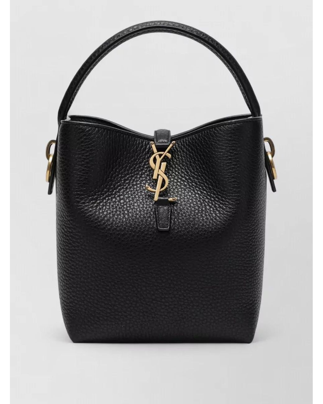 Saint Laurent Black Le 37 Leather Bucket Bag