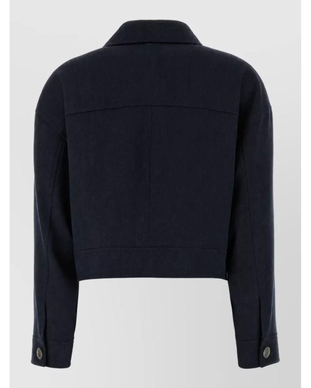 Brunello Cucinelli Blue Single Breasted Coat
