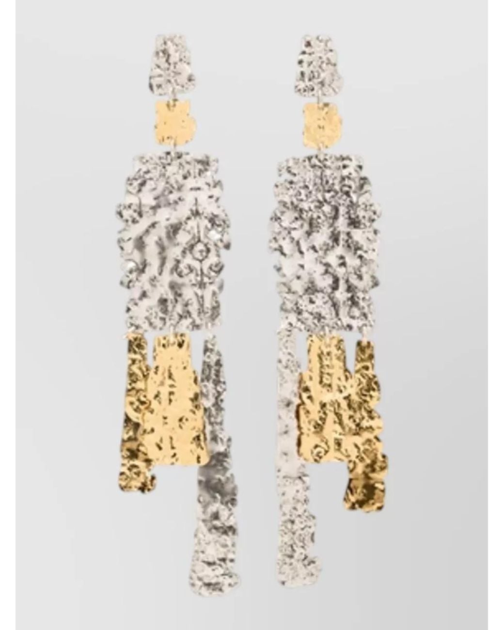 Isabel Marant White Metal Long Earrings