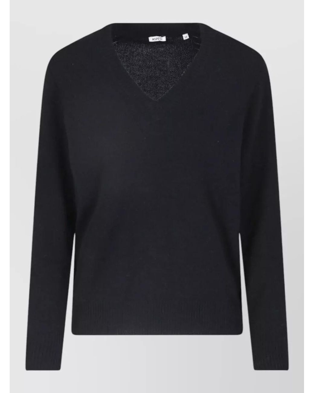 Aspesi Blue Cashmere Crewneck Sweatshirt