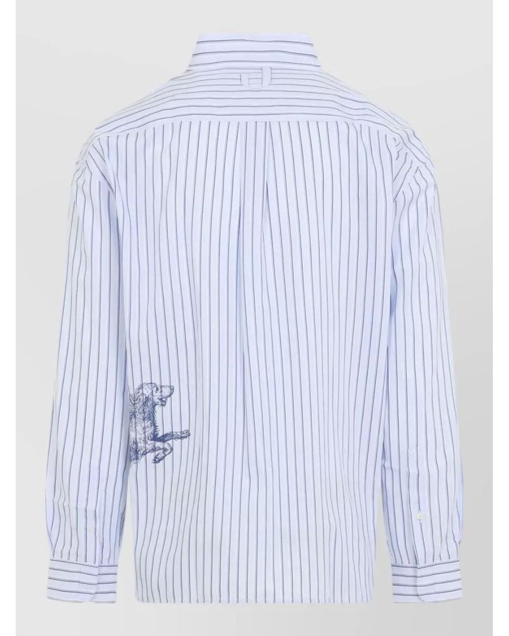 Jacquemus Blue Striped Long-Sleeve Shirt for men