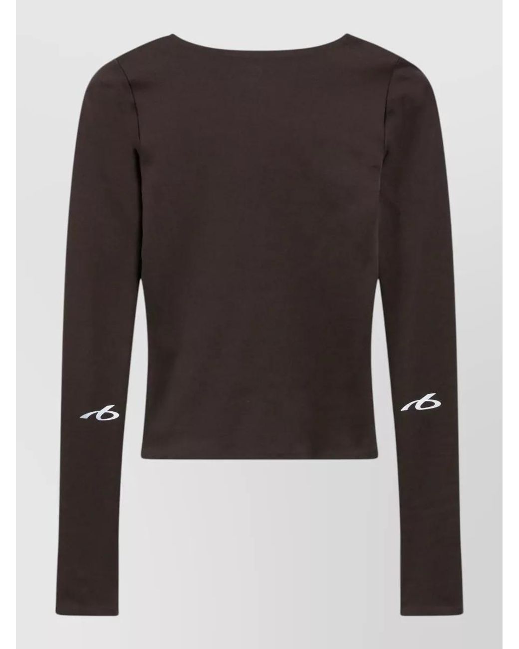 Balenciaga Brown Long-Sleeve Fitted Technical Top