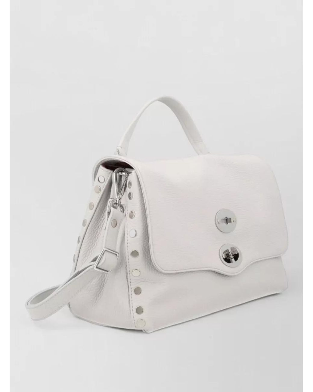 Zanellato White Leather Postina Small Shoulder Bag