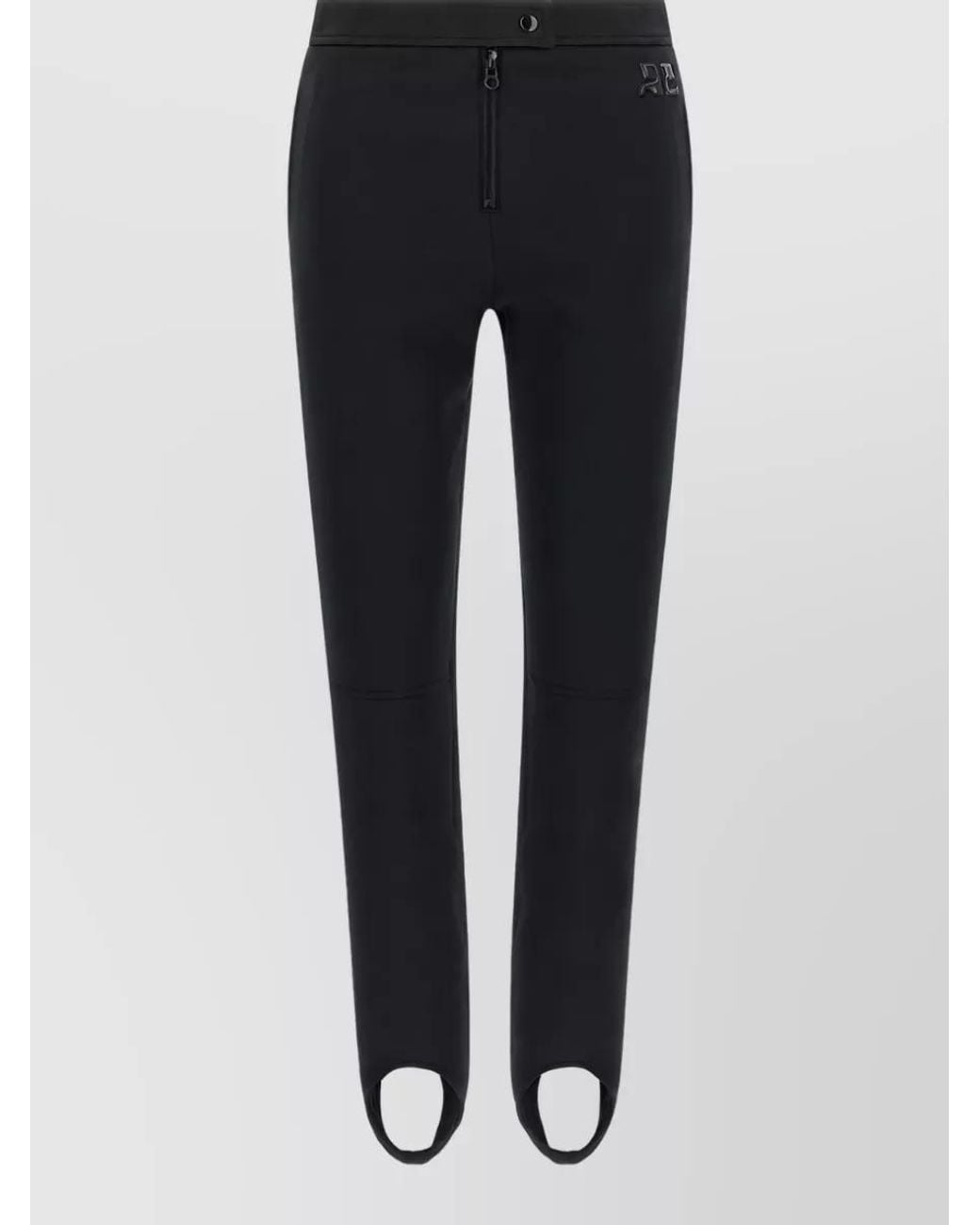 Courreges Black High-Rise Stirrup Leggings