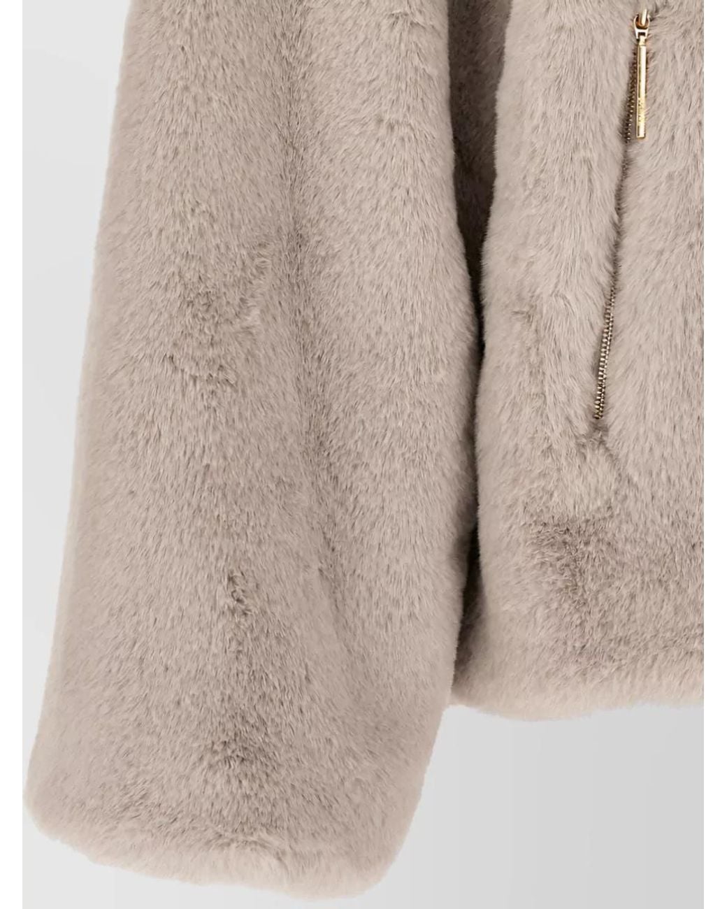 Tatras Natural Faux Fur High Neck Coat