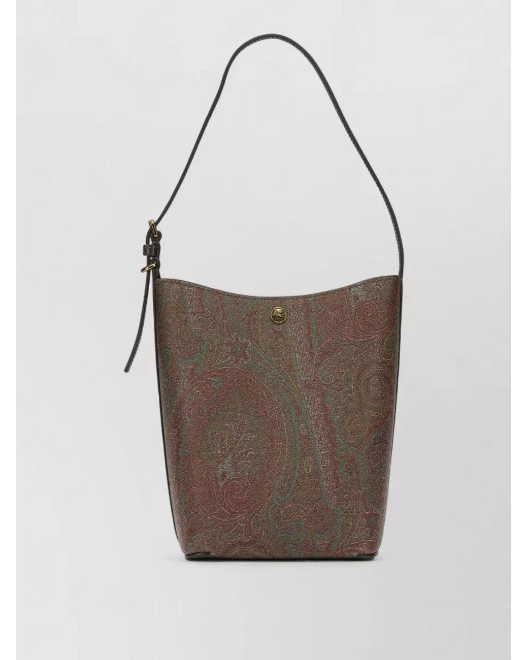 Etro White Essential Small Canvas Bucket Bag