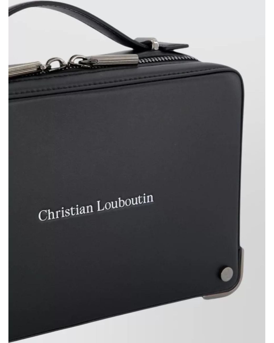 Christian Louboutin Black Leather Briefcase for men