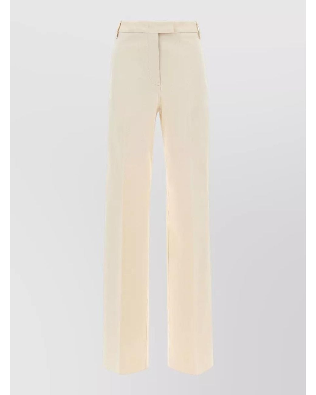 Thelatest White Wide-Leg Pleated Trousers