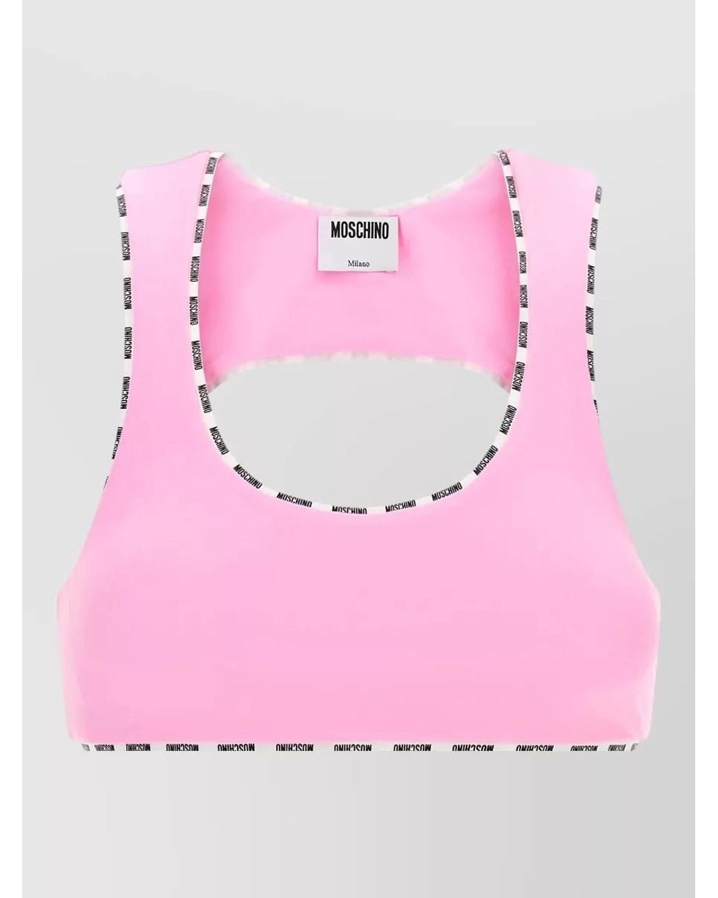 Moschino Pink Stretch Technical Sports Bra