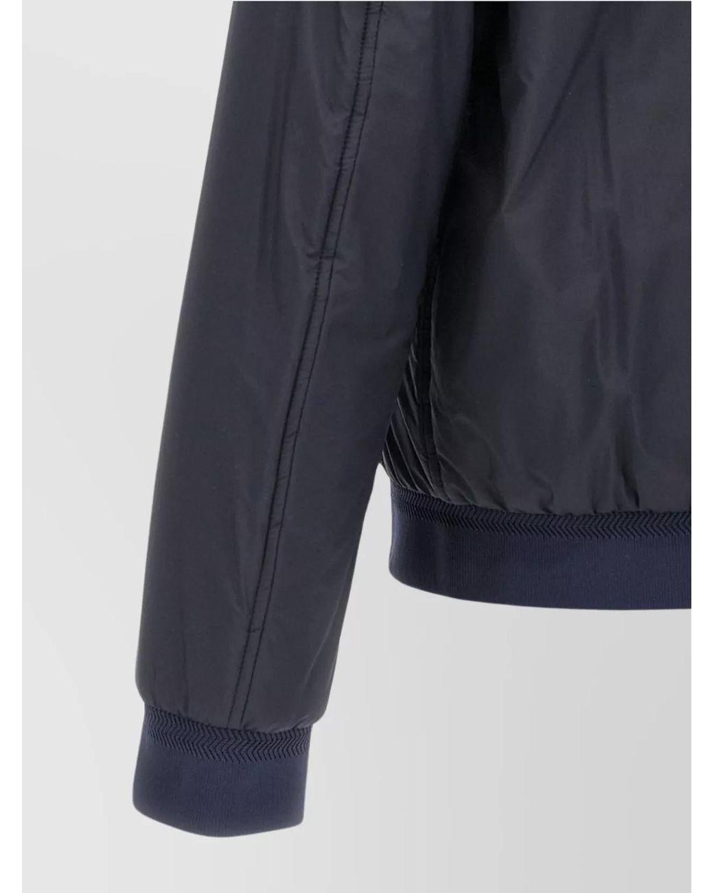Herno Blue Nylon Padded Bomber Jacket for men