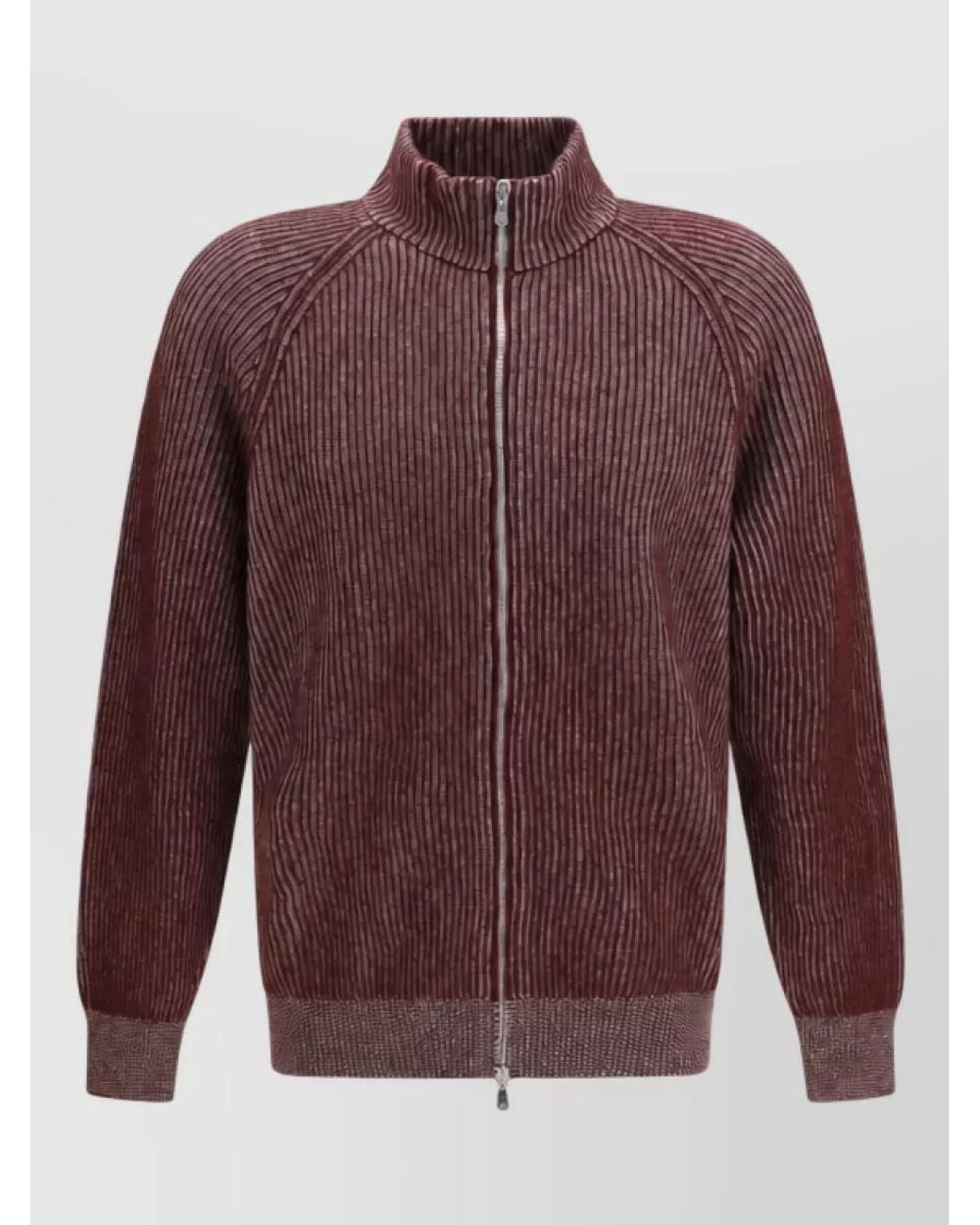 Brunello Cucinelli Purple Cashmere Cardigan for men