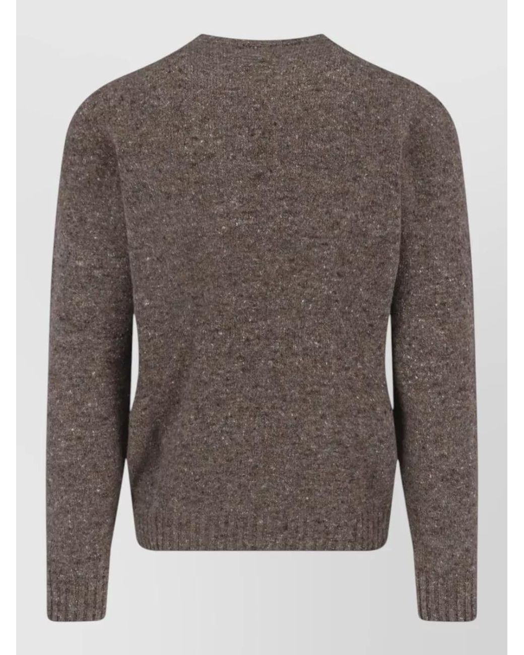 Drumohr Gray Cashmere Virgin Wool Crewneck Jumper for men
