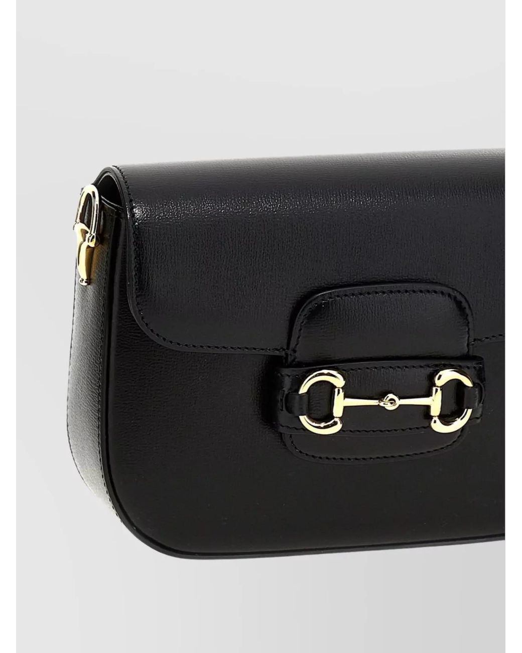 Gucci Black '1955 Horsebit Mini' Leather Crossbody Bag