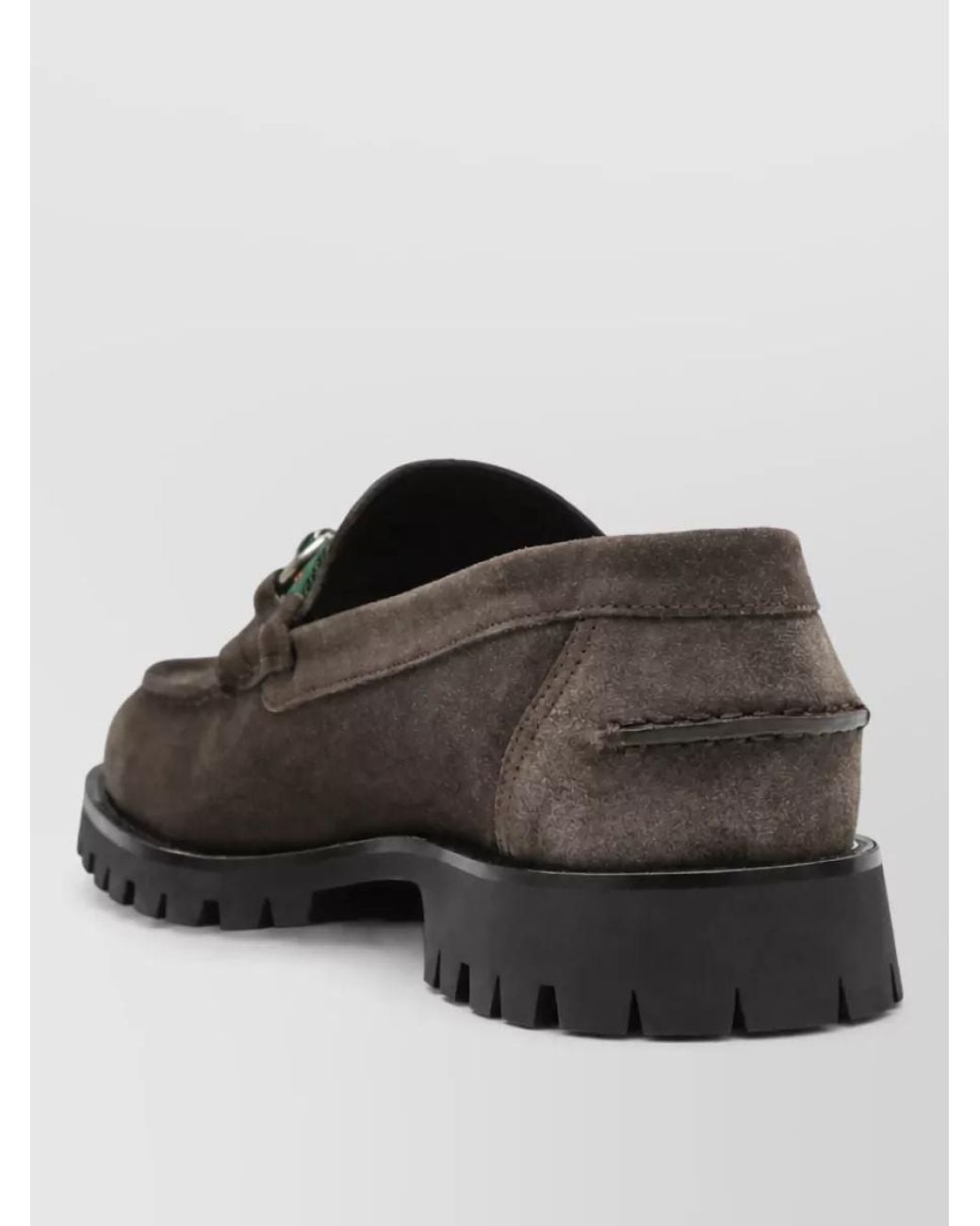 Gucci Gray Suede Horsebit Loafers for men