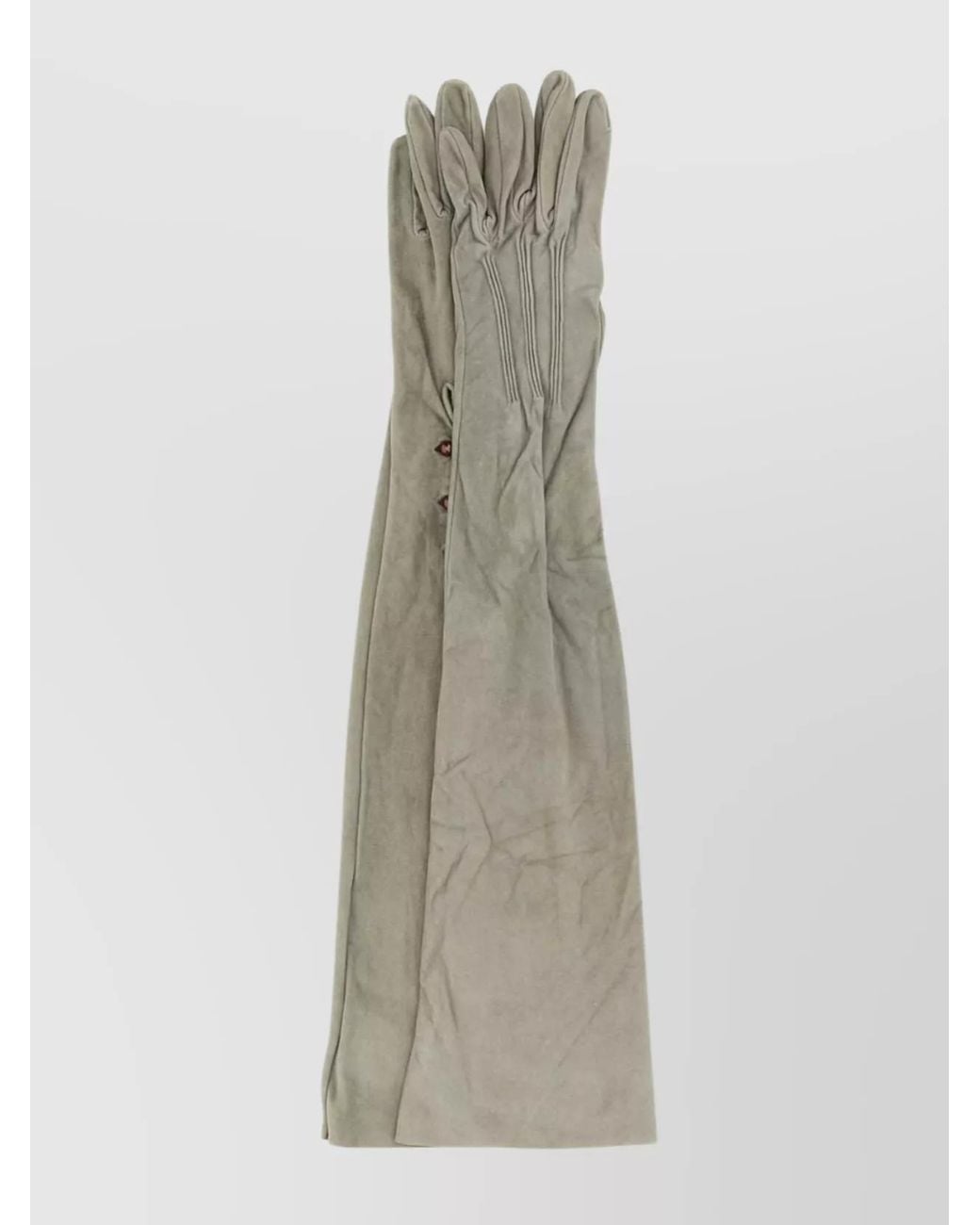 Prada Natural Suede Long Gloves