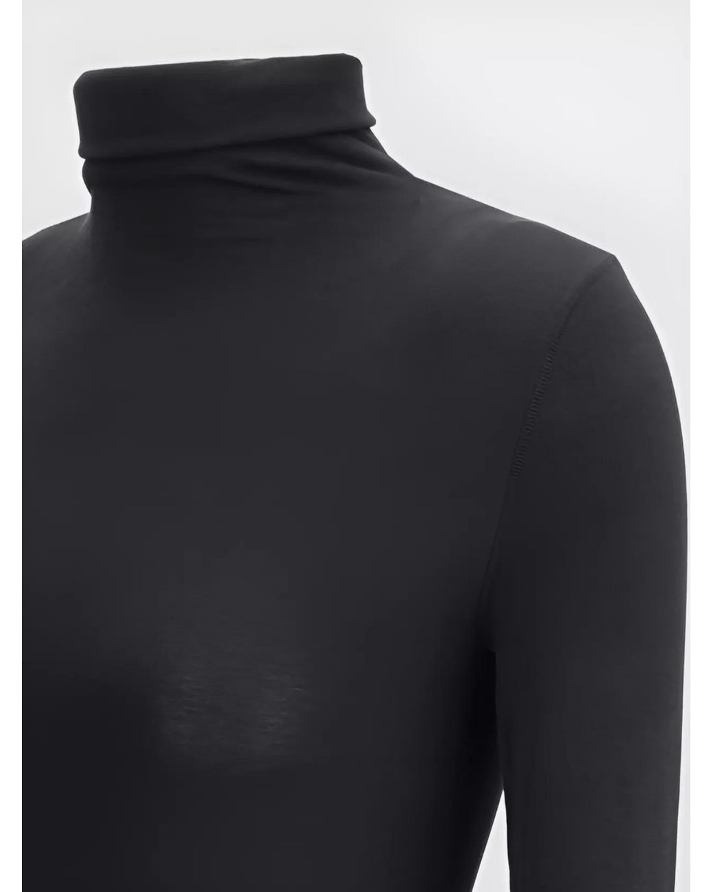 Wolford Blue High Neck Seamless Slim Fit Bodysuit