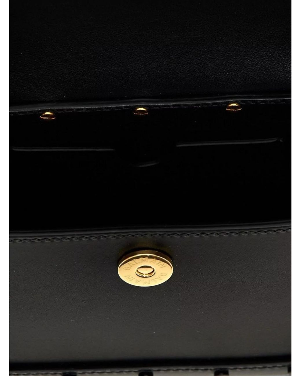 Balmain Black B-Buzz Small Leather Crossbody Bag