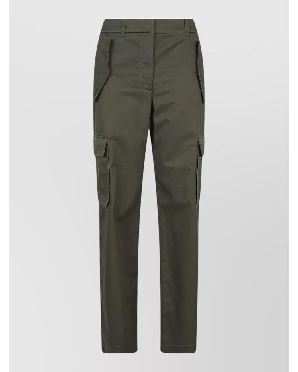 Burberry Green Cotton Relaxed-Fit Cargo Trousers
