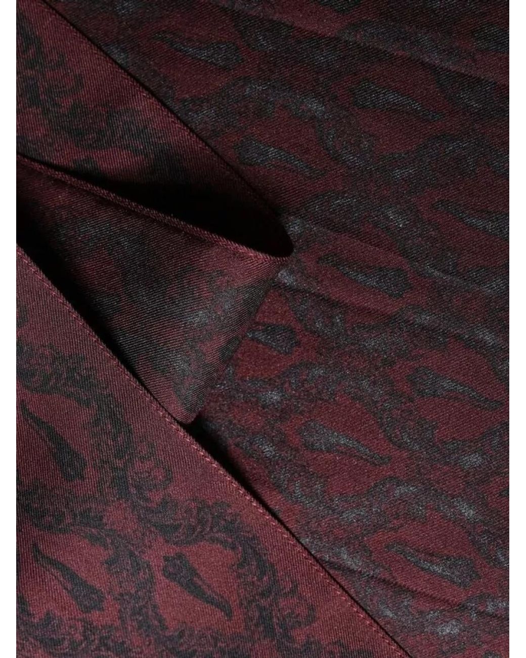 Dolce & Gabbana Purple Silk Paisley Scarf for men
