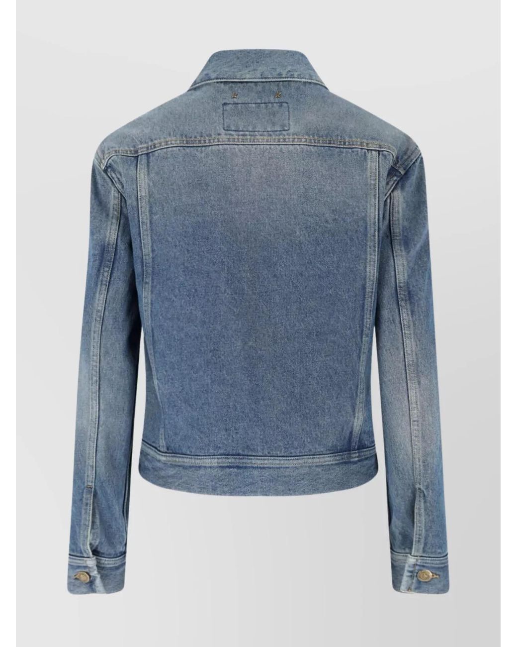 Golden Goose Deluxe Brand Blue Slim-Fit Denim Cropped Jacket