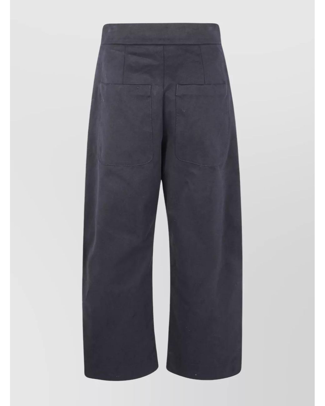 Studio Nicholson Blue Cotton Wide-Leg Trousers