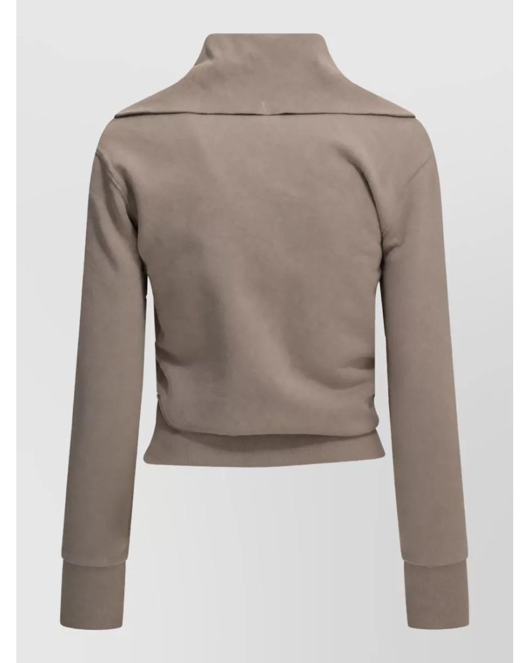 Balenciaga Brown Cotton Zip Up Sweatshirt