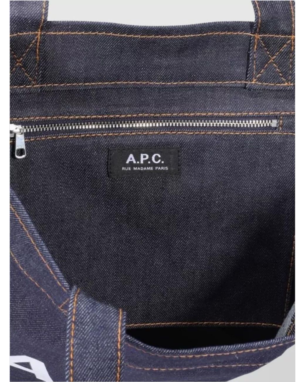 A.P.C. Blue Denim Tote Bag
