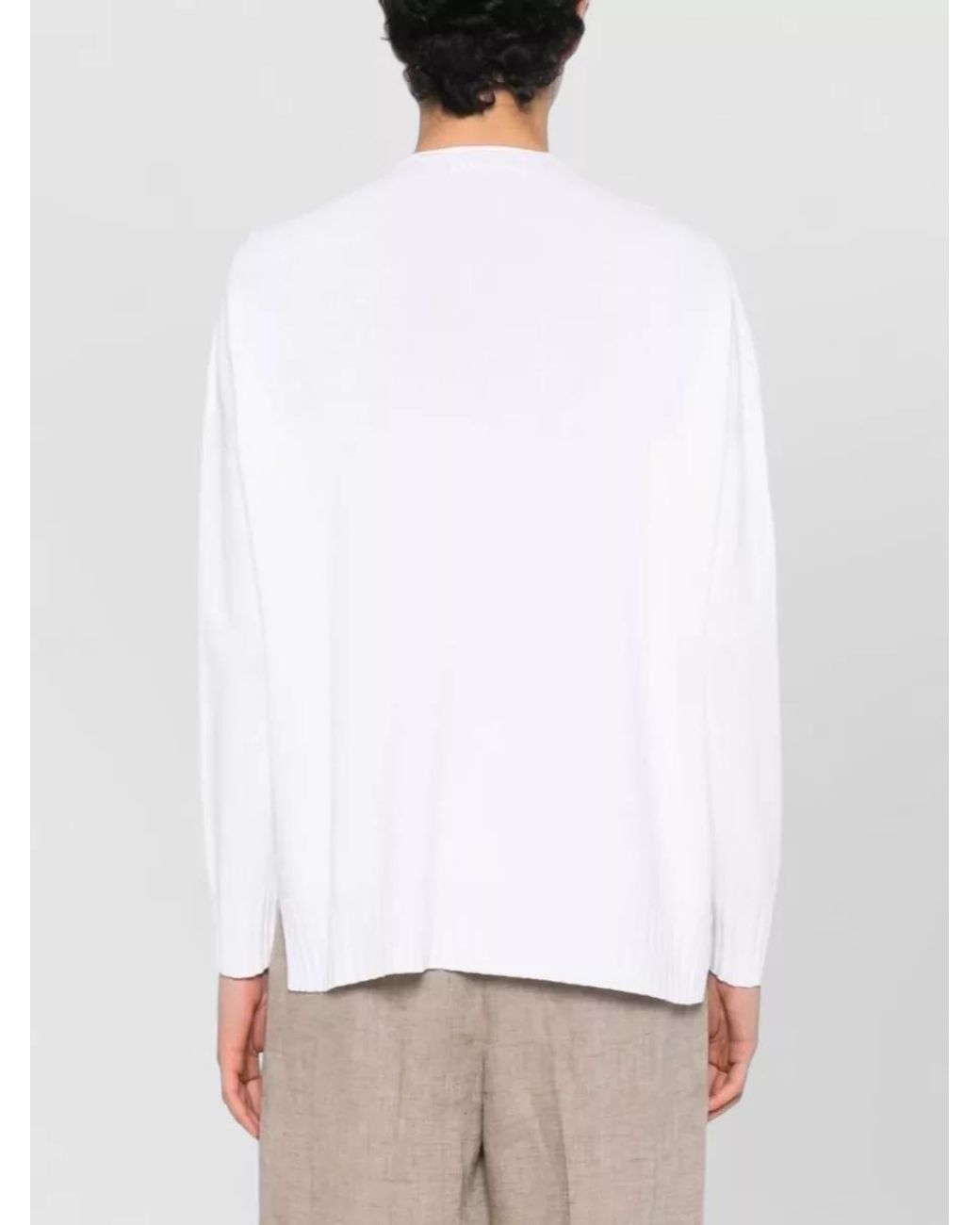ERMANNO FIRENZE White V-Neck Cardigan