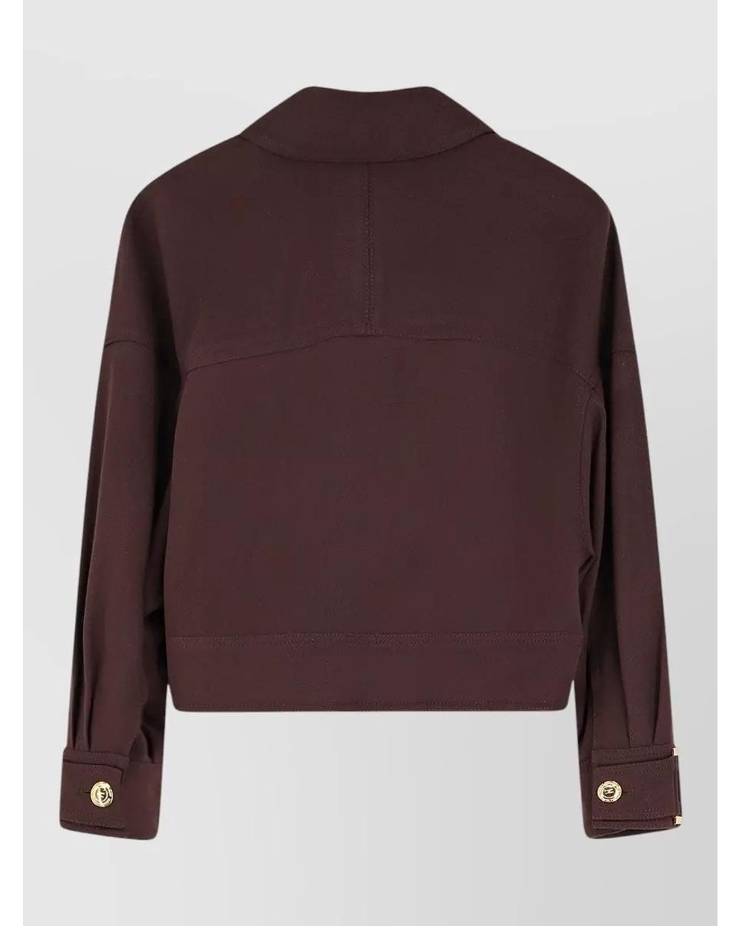 Elisabetta Franchi Brown Classic Button-Up Jacket