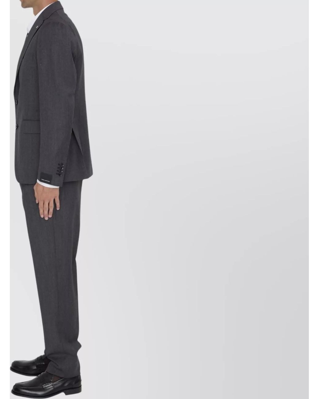Tagliatore Gray Virgin Wool Two-Piece Single-Breasted Suit for men