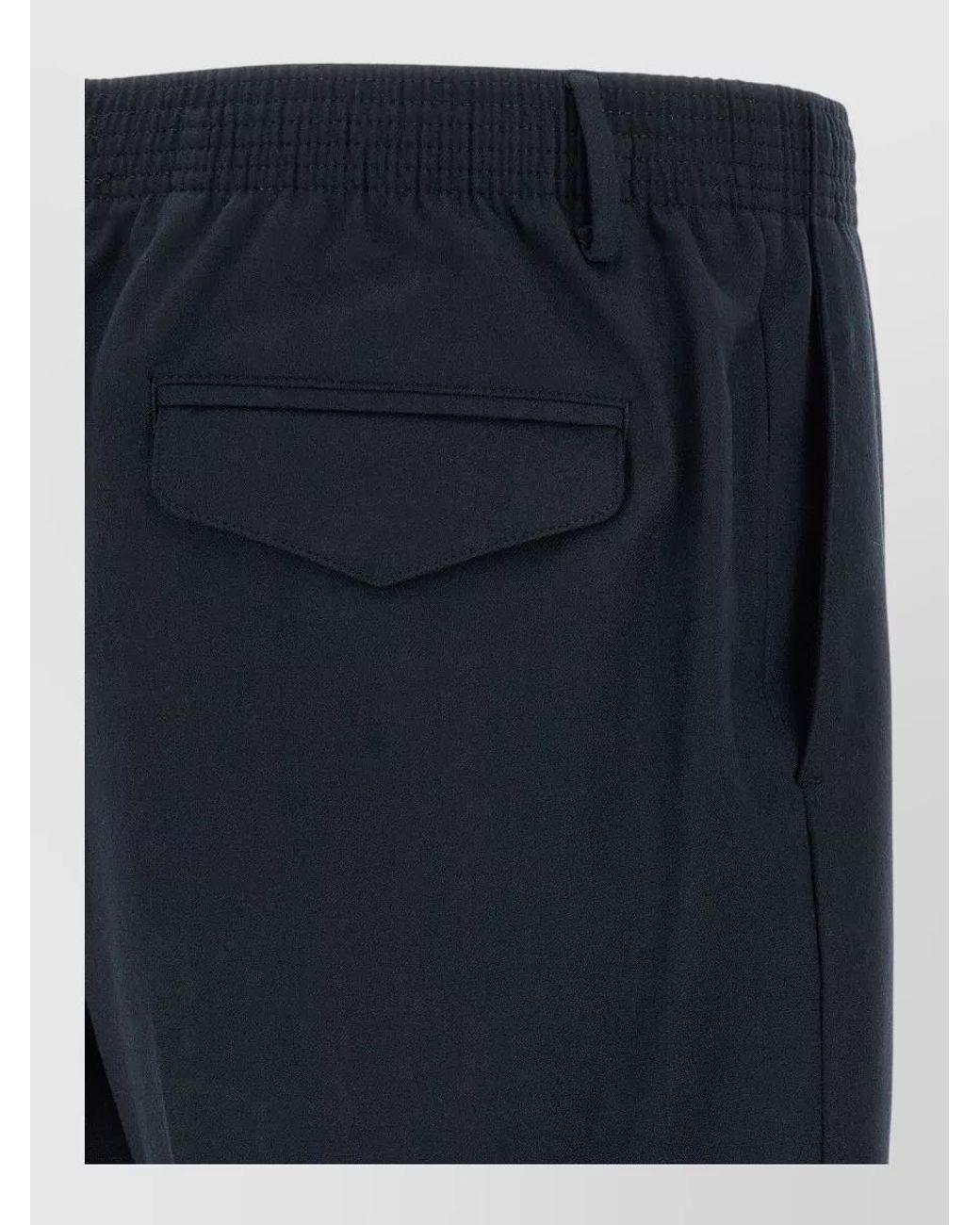 Cellar Door Blue Wool Tapered Tailored Shorts for men