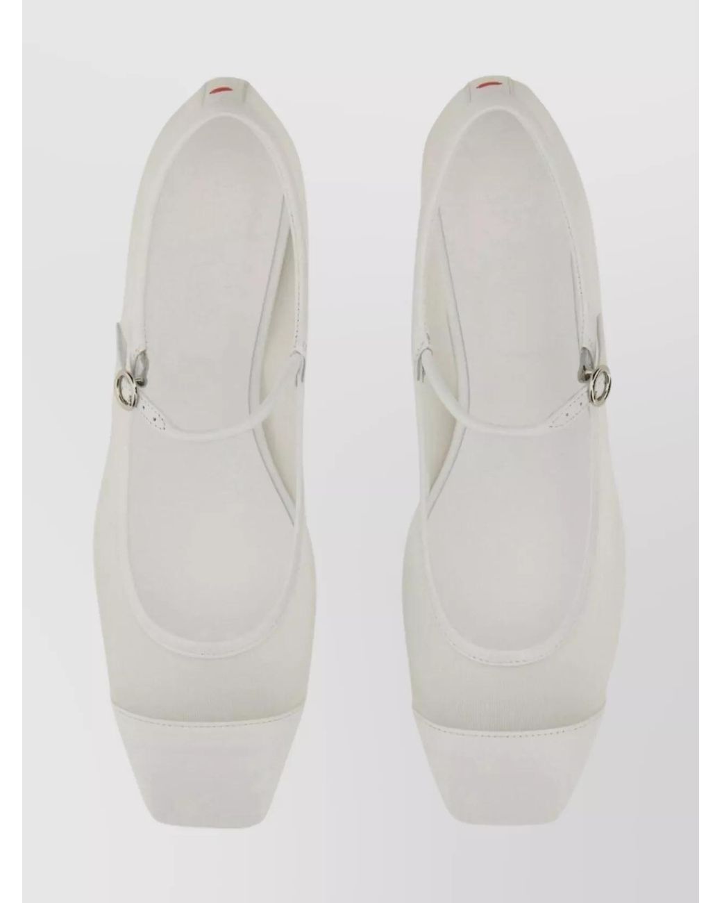 Aeyde Gray Leather Ballerina Shoes