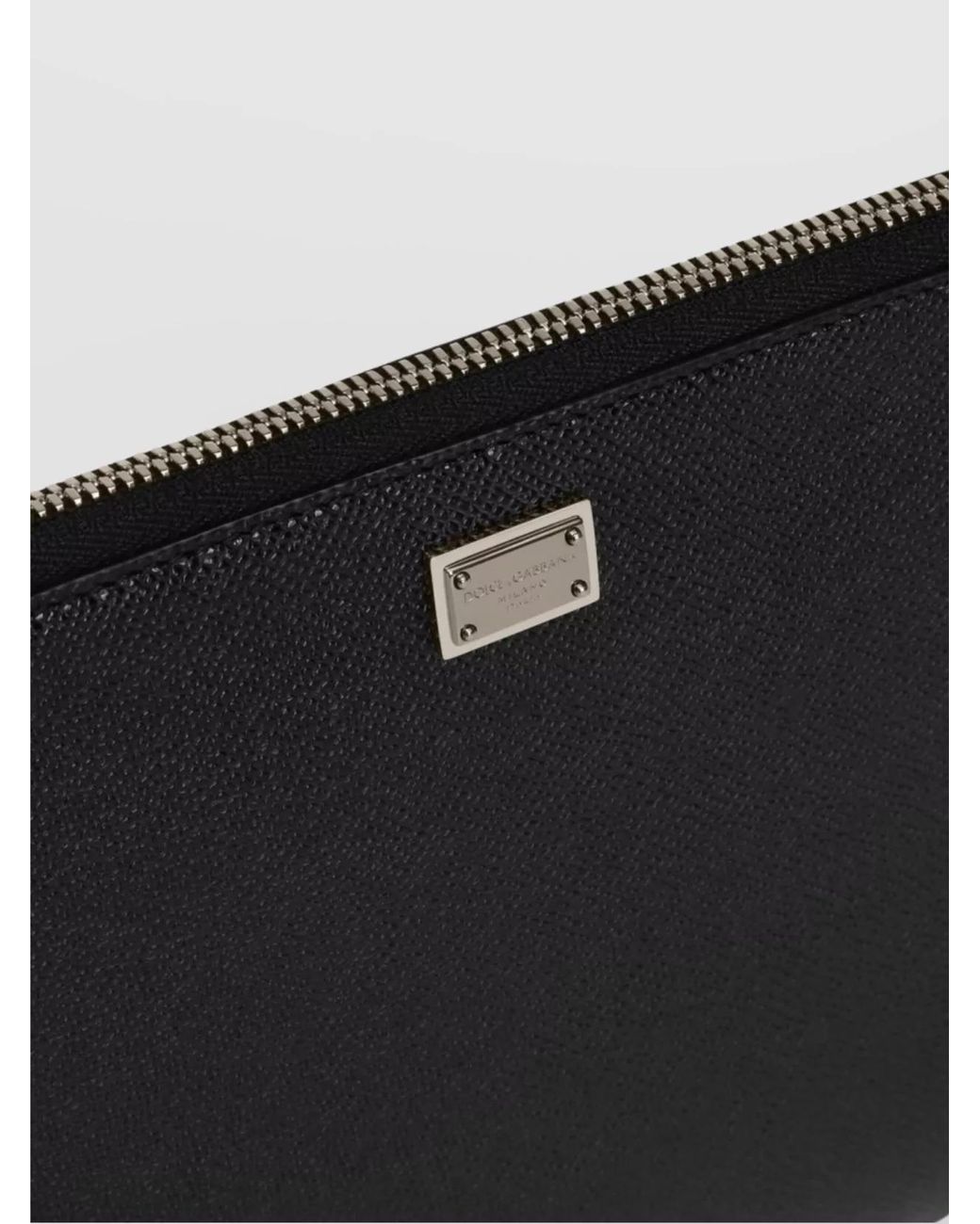 Dolce & Gabbana Black Leather Sicily Clutch Bag for men