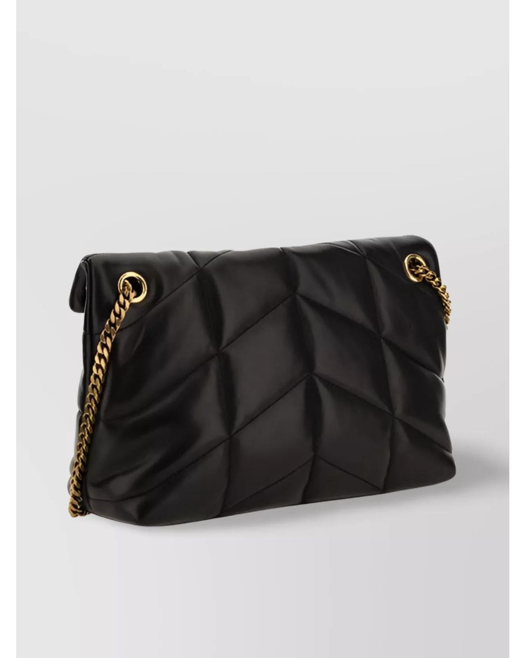 Saint Laurent Black Puffer Small Lamb Leather Shoulder Bag