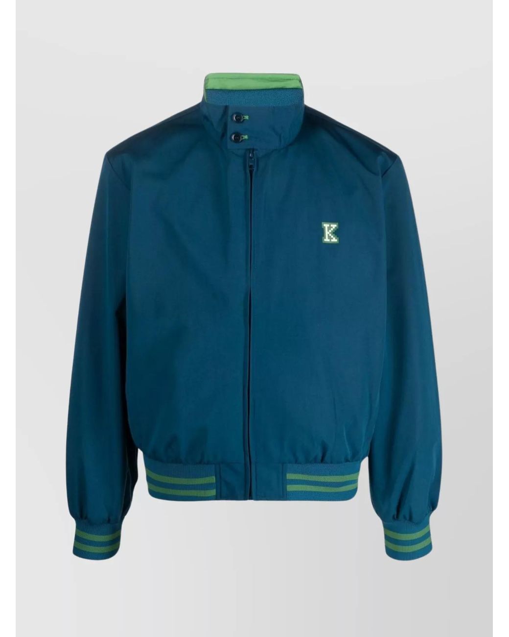 KENZO Blue Logo-Print Track Jacket for men