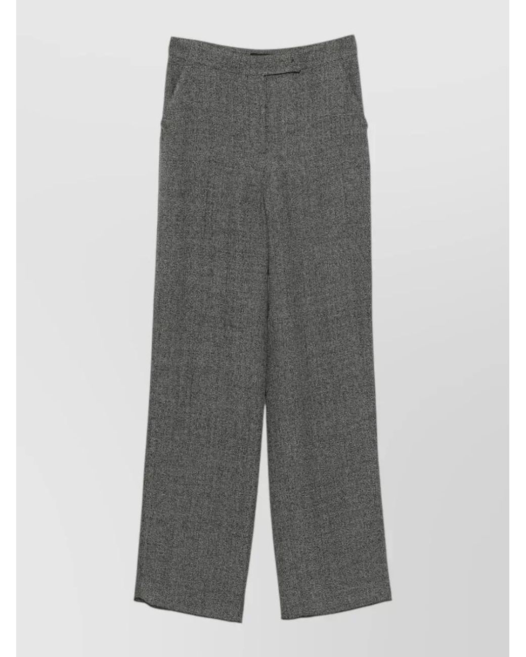 Emporio Armani Gray Wide-Leg Trousers