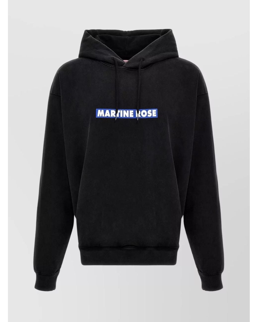 Martine Rose Black Cotton Oversized Hoodie for men