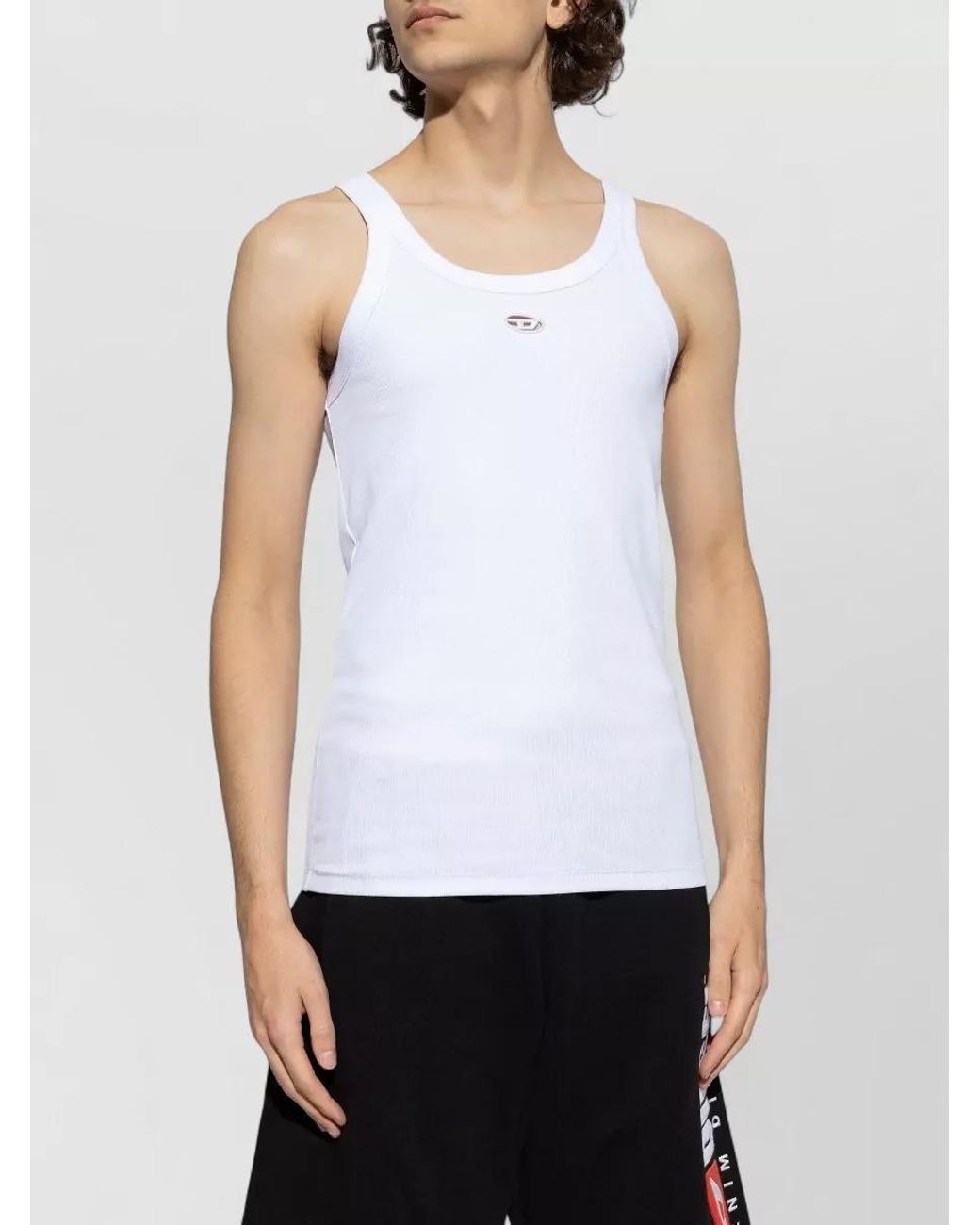 DIESEL White Slim-Fit Tank Top for men