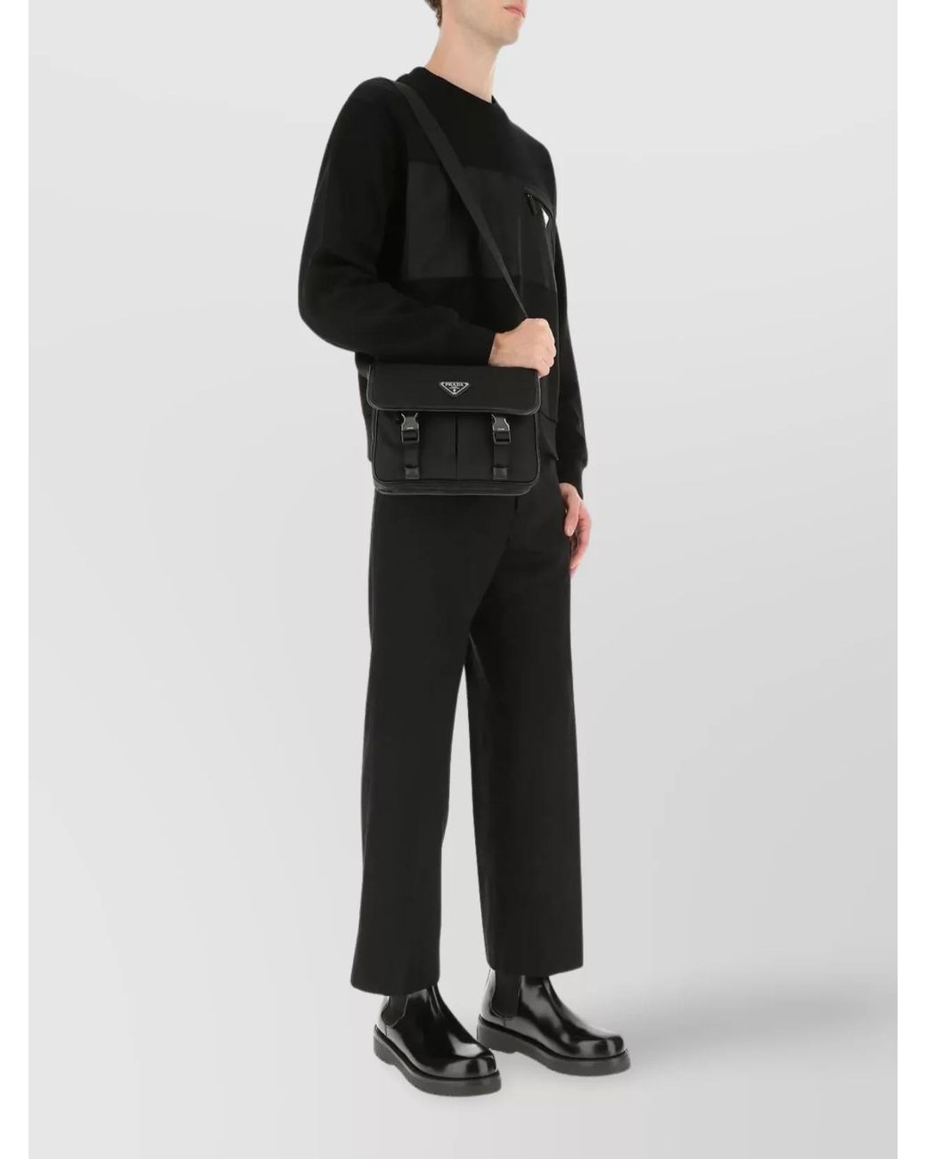 Prada Black Recycled Polyamide Crossbody Bag for men