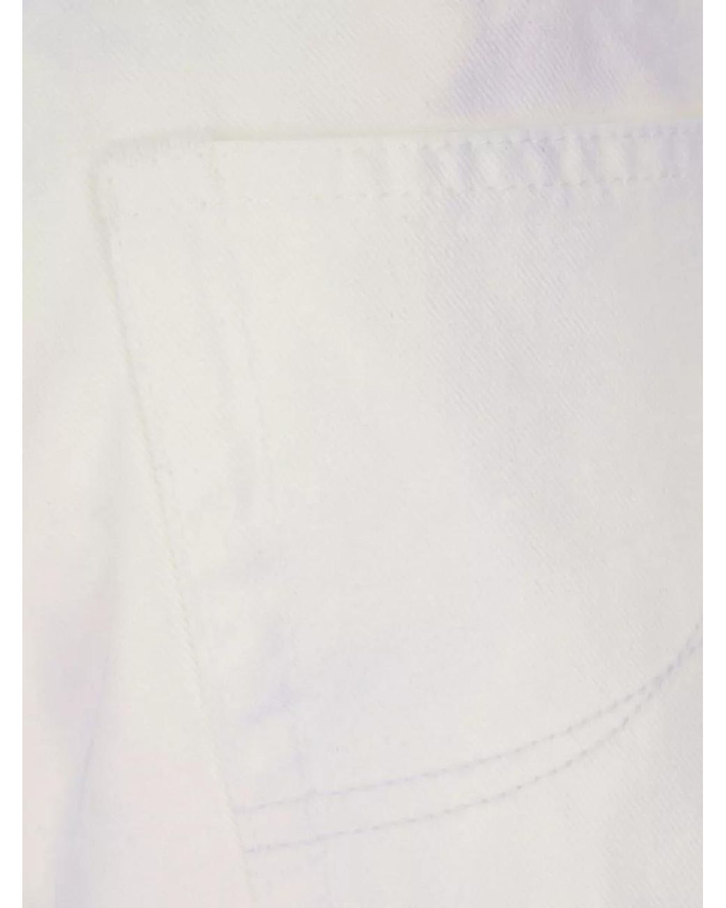 Stella McCartney White Two-Tone Denim Straight-Leg Jeans