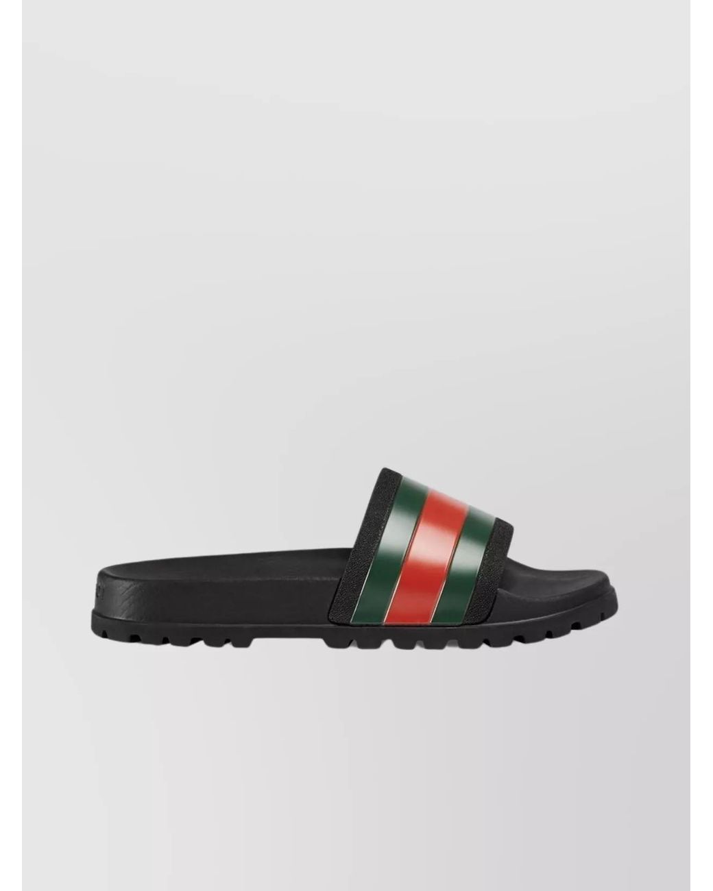 Gucci Black Rubber Slide Sandals for men